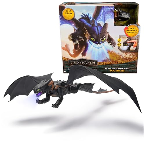 Dreamworks Dragons – Plasma Blast Ohnezahn, 51cm lange Drachenfigur mit...