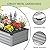 zunatu 12x4x1 ft(2 Pack) Galvanized Raised Garden Bed,Outdoor Planter Box Metal Patio Kit Planting Bed for Vegetables Flowers and Succulents,Silver