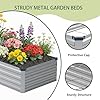 zunatu 10x2x1ft(2 Pack) Galvanized Raised Garden Bed,Outdoor Planter Boxes Metal Patio Kit Planting Bed for Vegetables Flowers,Silver #2