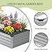 zunatu 10x2x1ft(2 Pack) Galvanized Raised Garden Bed,Outdoor Planter Boxes Metal Patio Kit Planting Bed for Vegetables Flowers,Silver
