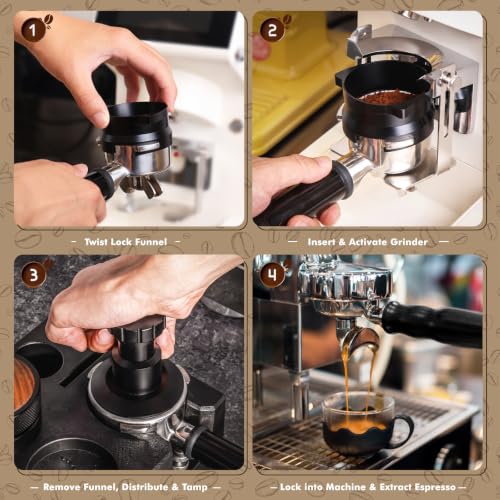 Image of 54mm Dosing Funnel for Breville Espresso Portafilter, Black
