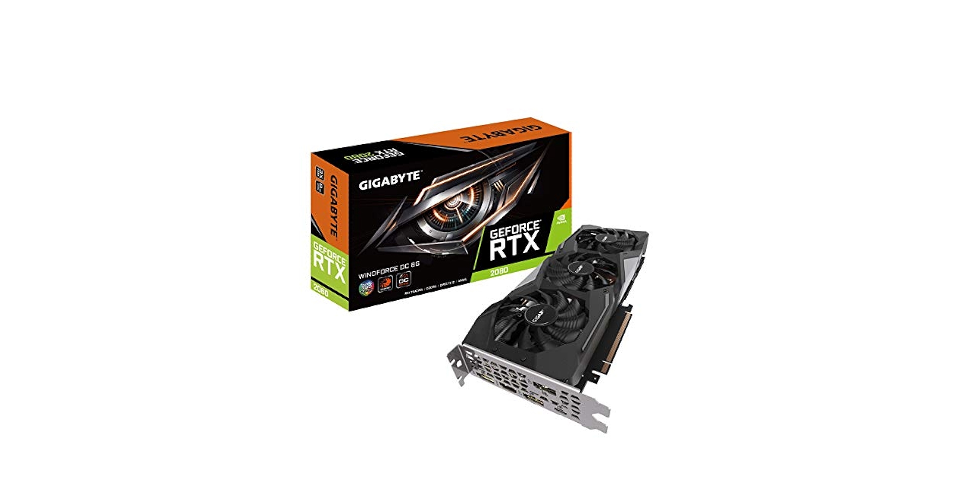 グラフィックボード・グラボ・ビデオカード RTX-GV-N2080WF3-8GC Amazon | Gigabyte (ギガバイト) GeForce RTX 2080 Windforce 8G