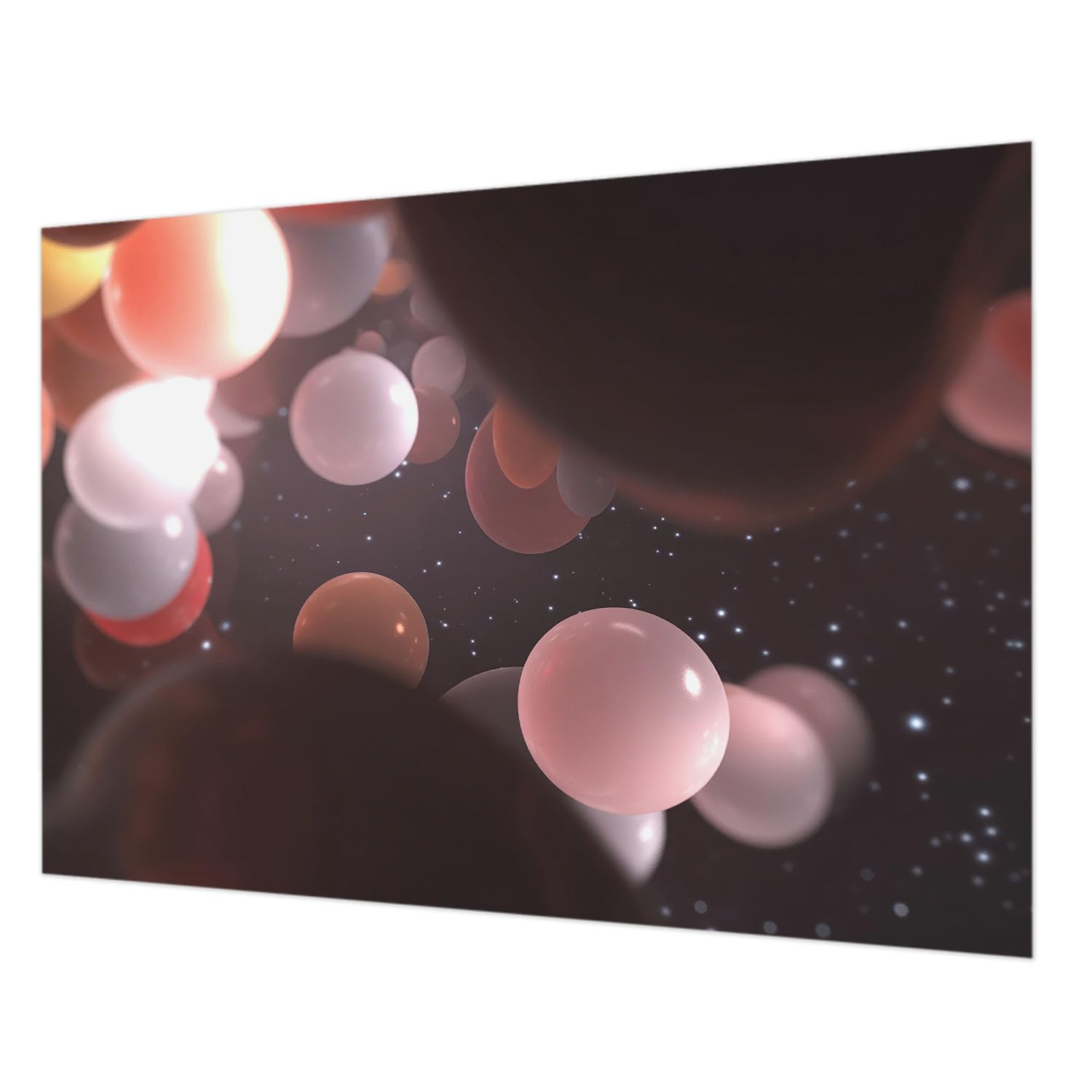Papier peint intissé 312x219 cm boules spatiales avec colle incluse