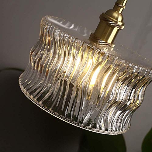 Lámpara colgante de cristal E14 con rayas americanas para decoración de cocina 6