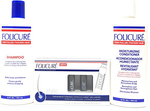 Folicure Bundle with Shampoo and Conditioner includes Ampoules