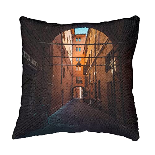 Coussin Sequin Paillettes Rouge déco paysage urbain et architecture - 4