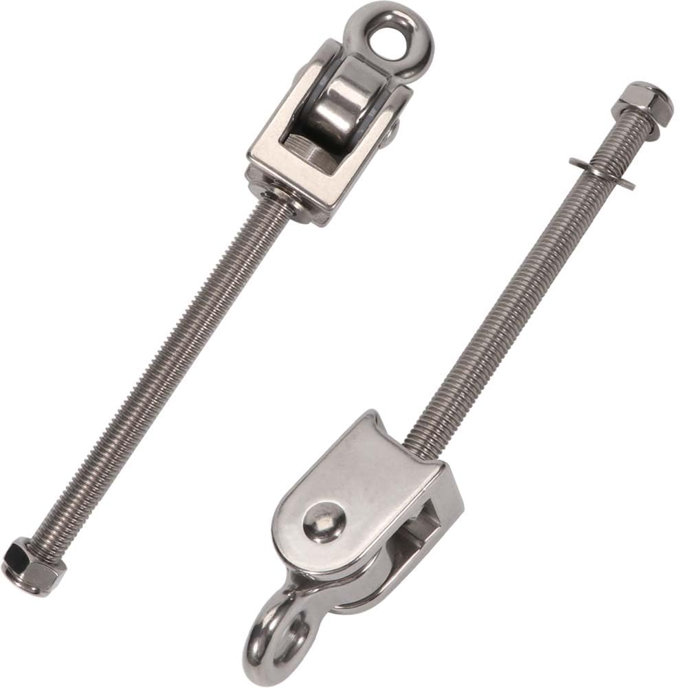 Paquete de 2 perchas de columpio resistentes con rodamientos, soportes de acero inoxidable 304, capacidad de 1500 libras para columpios de porche, sillas colgantes, sacos de boxeo, equipo de