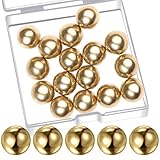 Gootaimi 16 pcs 1/2” Precision Solid Brass Bearing Balls, Brass Balls Metal Balls for Bearings, Valves...