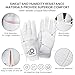 FINGER TEN Womens Ladies Golf Rain Gloves Pair Both Hand or 2 Pack Left Right Hand, Wet Hot Cool Grip, Fit Small Medium Large XL (White, Medium, Left)