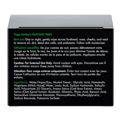 Tiege Hanley Glycolic Acid Pads for Men, 1-Pack - Exfoliating Face Cleansing Pads for Forehead, Nose & Cheeks - Men's Daily Skin Care Facial Wipes.18.5% Acid Complex (Glycolic, Salicylic & Lactic) - Image 3