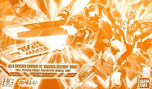 Bandai HGUC 1/144 Unicorn Gundam 02 Banshee NT-D Clear Ver. miniatura 4