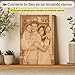 Imagen de Cuadro Personalizado en Madera Natural con Foto y Texto Grabados