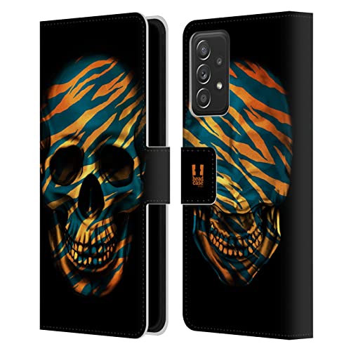 Protections portefeuille Galaxy A52 étuis cuir motifs animaux sauvages crânes