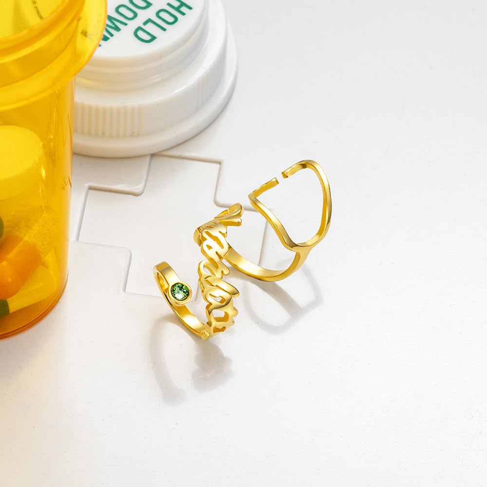 Custom Stethoscope ID Tag Personalized Birthstone Stethoscope Name Tag for Nurse, Stethoscope Charms Accessories Gift for Doctors