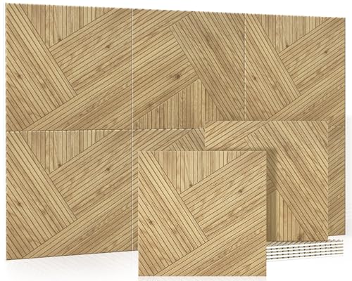 Image of JBER 6 Pack Art Acoustic Panels 72 inch x 48 inch, Soundproof Wall Art, Log Color