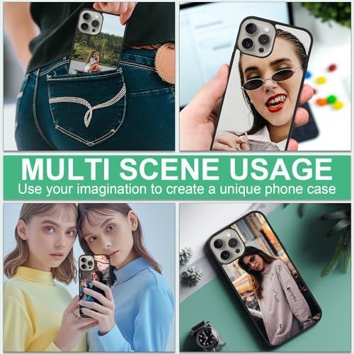 Guesnuy GUESNUY-I1 6 Pieces Compatible With Iphone 15 Pro Max Sublimation Blank Case,Printable Personalized Diy Heat Press Rubber Anti-Slip Protective Custom Phone Cover For Iphone 15 Pro Max 6.7 Inch Black thumb #6