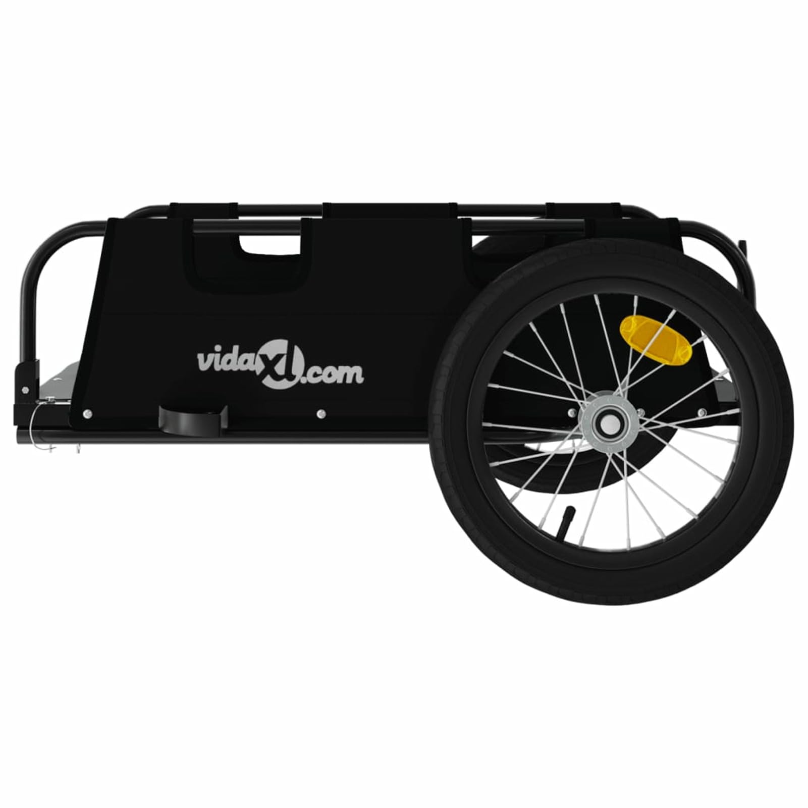 ARKEM Remolque de Carga para Bicicleta Hierro y Tela Oxford Negro Remolque Bicicleta niños Remolque Coche