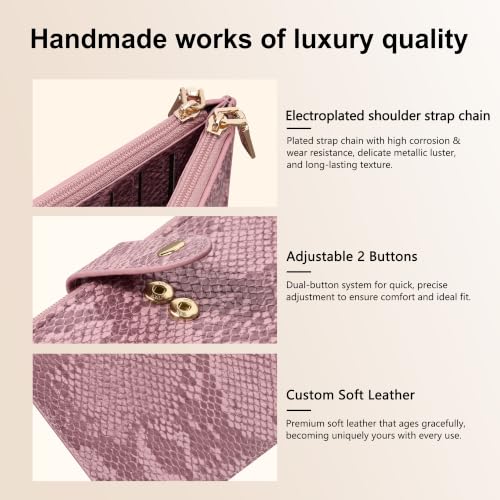 Image of Travelambo Womens Leather Bifold Wallet, Slim RFID Blocking Card Holder