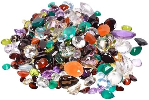 DAMRU™ Natural Faceted Mixed Loose Gemstone - 250 Cts - Multi Color Mix Stones, Birthstones, Stones Lot Gemstones, Size - 5 mm to 25 mm