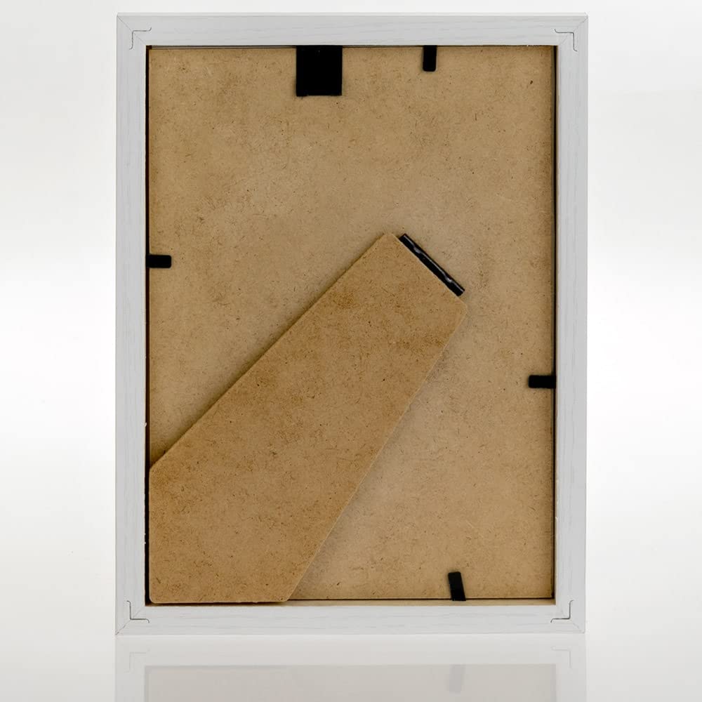 Cornice portafoto in legno bianco per foto 15x20 cm orizzontale o