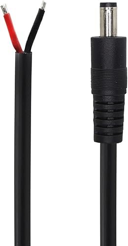 Miniatura 5 de GINTOOYUN Paquete de 2 cables de alimentación de CC, conector macho de 0.217 in x 0.098 in de CC a cable desnudo, cable de reparación de fuente de