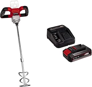 Einhell Mélangeur pour peinture et mortier sans fil TE-MX 18 (variateur électr. permettant d’adapter le fonctionnement aux différent matériaux/utilisations, VERSION KIT LIVRE AVEC BATTERIE ET CHARGEUR