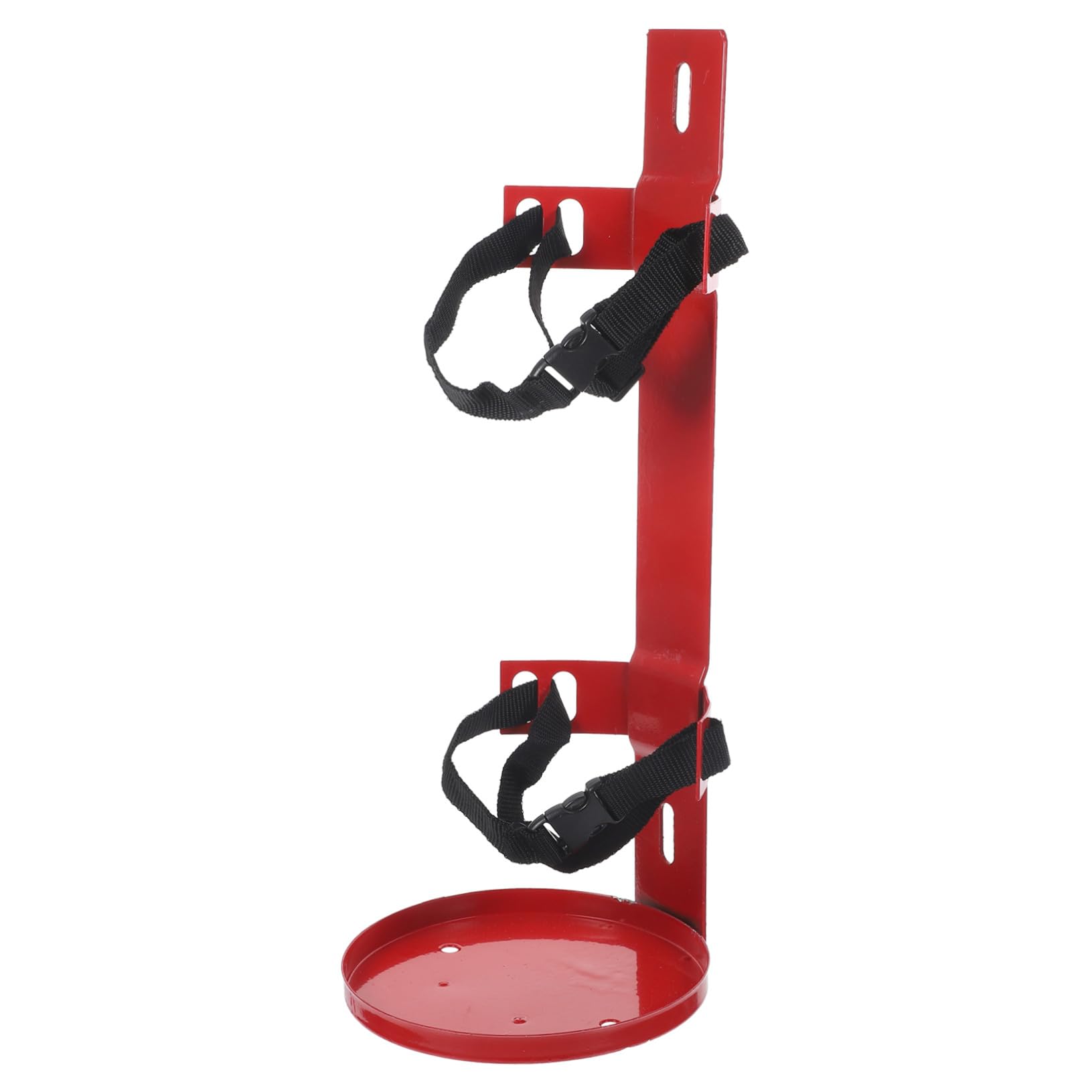 Soporte Color Rojo para Extintor de Incendios de Pared y Hierro y Poliéster, Fácil de Instalar Ahorra Espacio para Hogar y Oficina