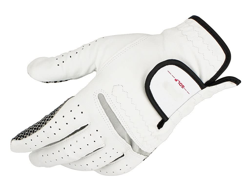 Guanti Golf 6. PCS. Guanti da golf uomo Morbido traspirante in vera pelle in antiscivolo Drop-resist Drop