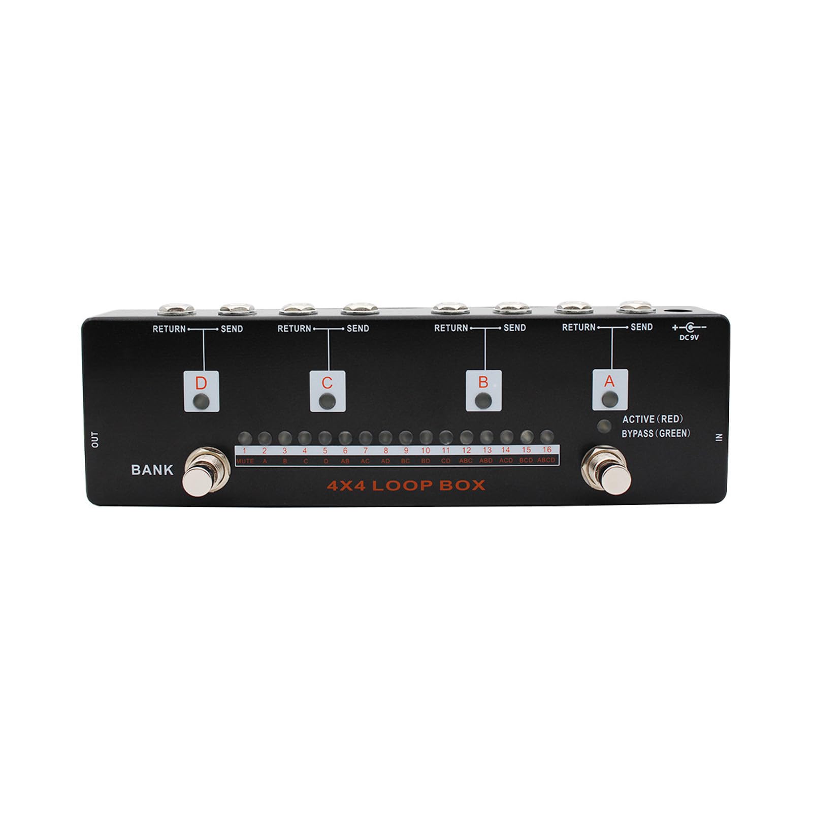 CHICIRIS Pedal de Efectos de Guitarra, Conmutador de Tono Programable, Diseño True Bypass con 16 Preajustes y Pantalla LED para Presentaciones en Vivo y Grabación de Estudio