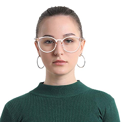 Image of VisionGlobal Blue Light Blocking Glasses for Women /Men, Computer Reading, TV Glasses, Stylish Oval Frame