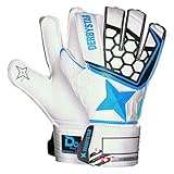 Gute Aufpralldämpfung Derbystar Protect Columba II Torwarthandschuhe Unisex, Weiss grau Petrol, 12