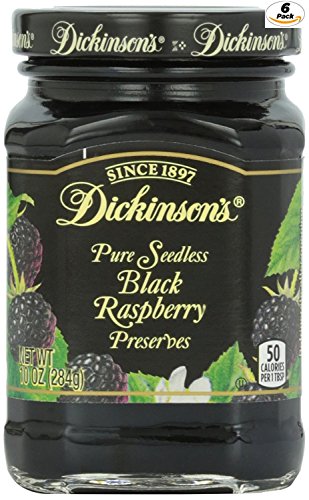 Dickinson's Pure Seedless Black Raspberry Preserves, 10-Ounce (Pack of 6)