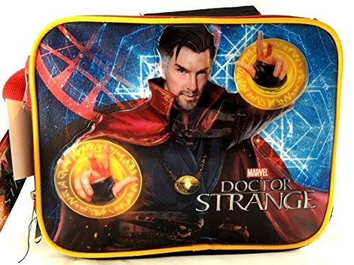 Marvel Doctor Strange 10" Canvas Black & Yellow Insulated Lunch Bag