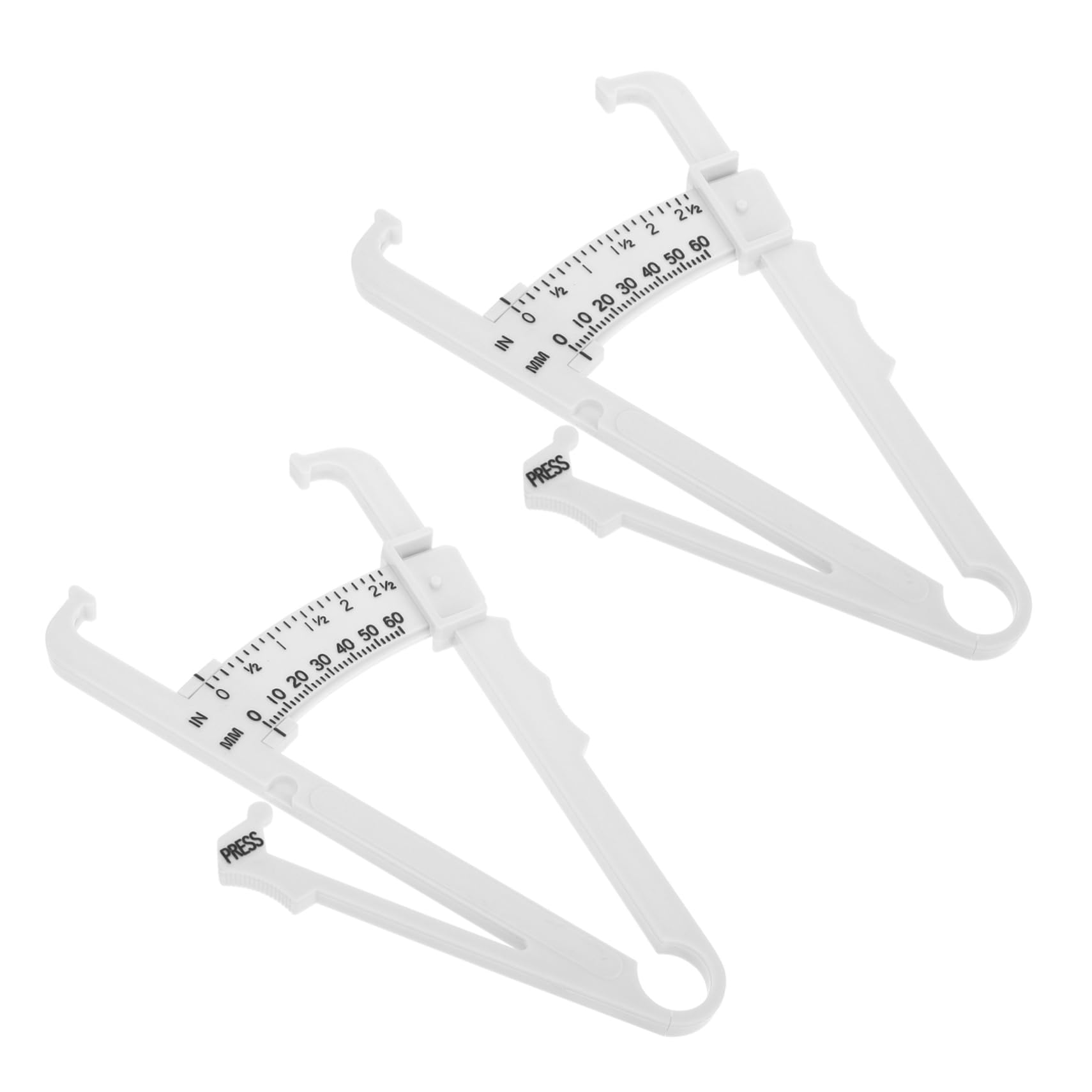 FOMIYES 2Pcs Caliper Measure Device for Men and Women Fat Caliper with Centimeter and Scale Accurate Body Measuring Tool for Fitness Tracking