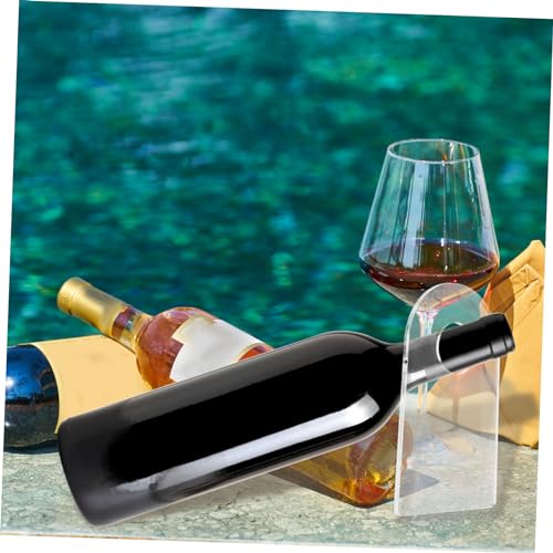 Soporte acrílico transparente para botellas de vino 2 pcs miniatura 6