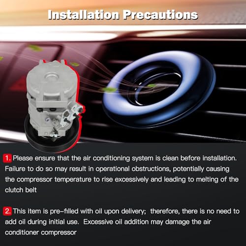 Image of cciyu Air Conditioning Compressor for Toyota Corolla Matrix 1.8L