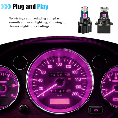 40 focos LED T10 y T5 para auto con sockets giratorios miniatura 5