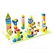 Produktbild Kitchnexus Kinder Holzklotz Puzzle Holzwürfel Bunte Holzbausteine Bestes Geschenk Pädagogisches Spielzeug Set 100-teilig
