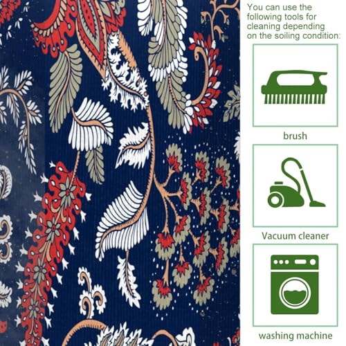 Alfombrillas de cocina para evitar resbalones con diseño textil lavable 4