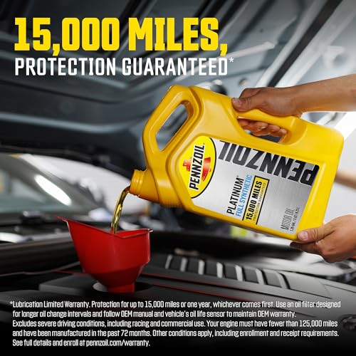 Image of Pennzoil Platinum Full Synthetic 5W-20 Motor Oil, 5-Quart