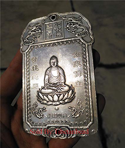 chinese lotus guanyin shakyamuni meditation buddha statue tibetan silver dragon carved pendant tibet amulet protective talisman churinga periapt calligraphy paperweight copper bronze china medicine buddha