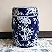 UUU Moderno Moderno Plum in Stile Cinese Blossom Blu E Bianco in Porcellana Ceramica Sgabello in Porcellana Dipinto A Mano Pier Che Cambia Sgabello da Scarpe da 45 Cm Sgabello da Sedia (45x