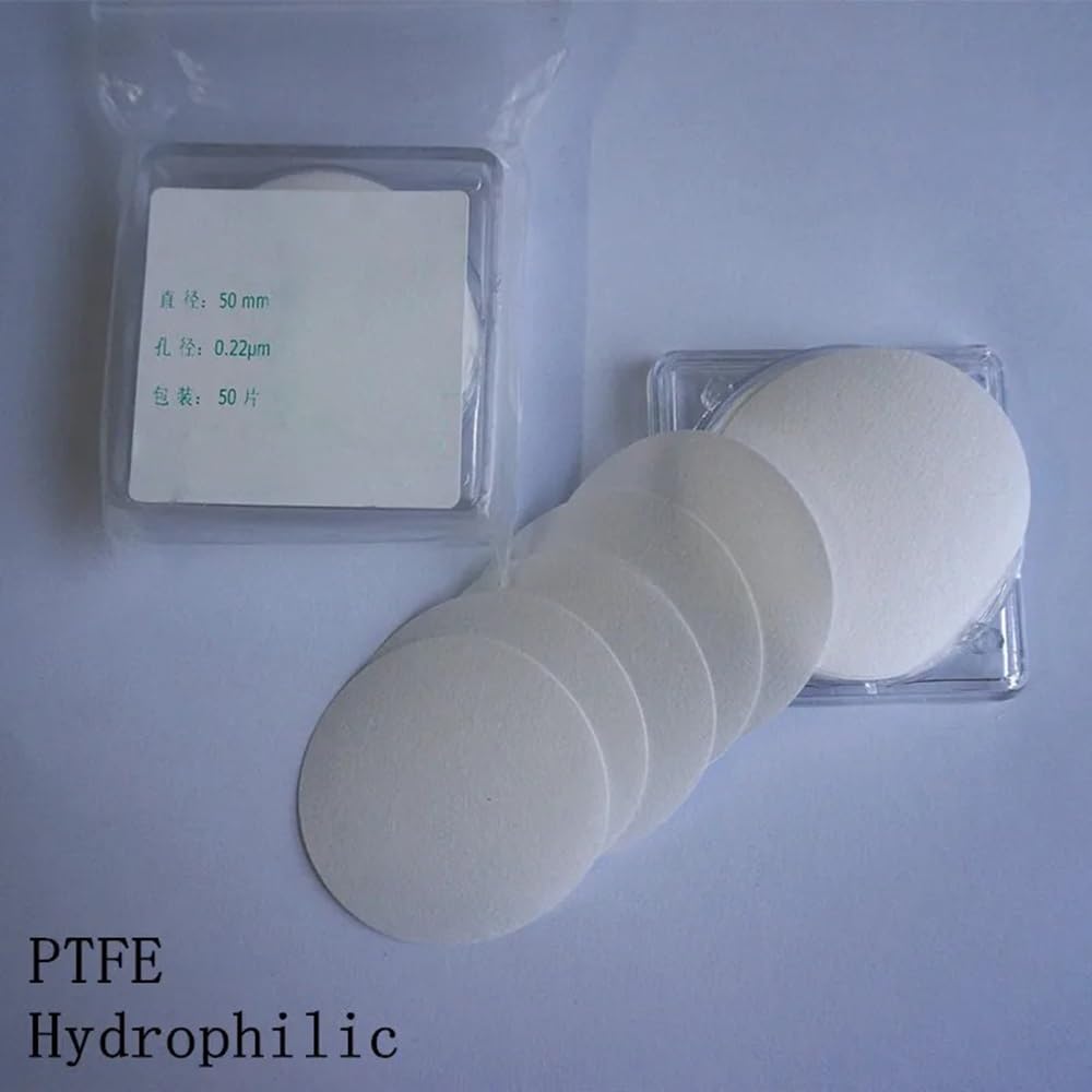 Urządzenia i wyposażenie laboratoryjne 50 sztuk/100 sztuk 13-150 mm hydrofilowa mikroporowata membrana PTFE, kilka otworów opcjonalnie (standard: 0,22 µm) (13 mm 100 szt.)