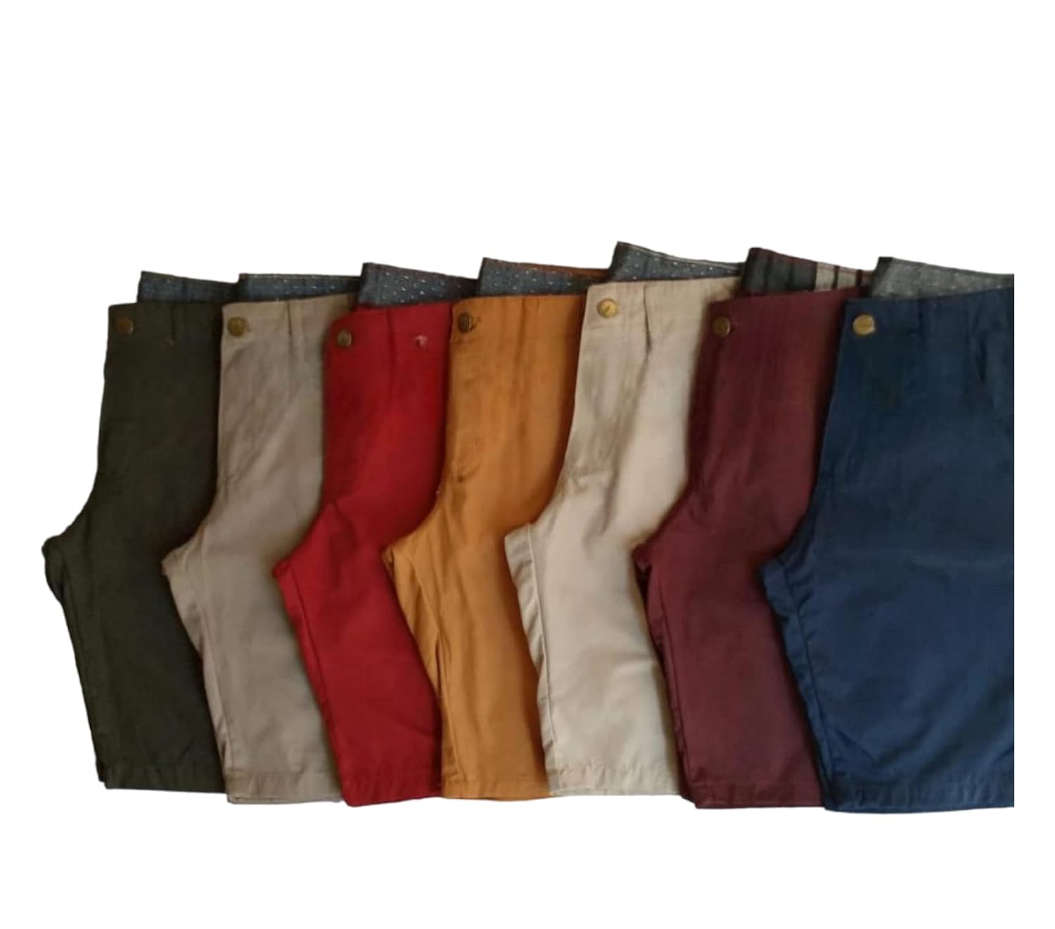 Kit 5 Bermudas Brim Lisa masculina sarja