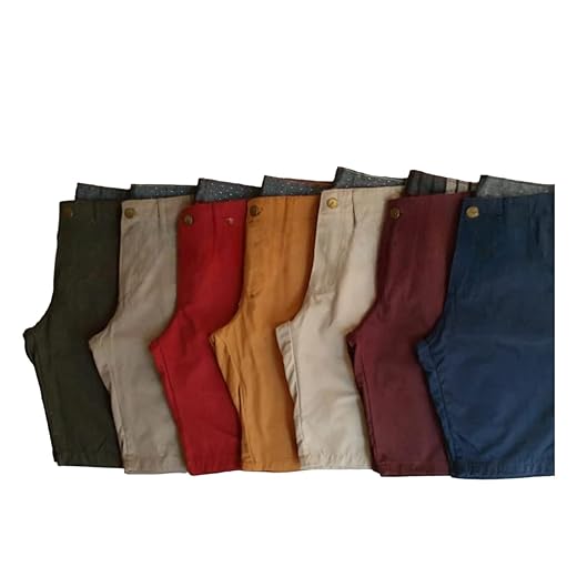 Kit 5 Bermudas Brim Lisa masculina sarja