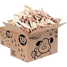 ValueBull Lamb Cheek Slices, Premium Lamb Dog Chews, 5-6 Inch, 240 Count Bulk Pack - All Natural Dog Chews, Grass-Fed, Single Ingredient