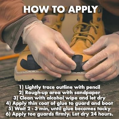 JobSite Boot Toe Guards and Boot Mender Shoe Glue Bundle