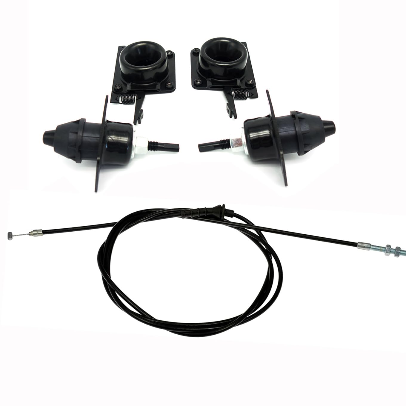 KOXUYIM Set Di Sblocco Cofano  4 Pezzi  Chiusure Superiori E Inferiori Adatte Per Camion Volvo Vn Vnl 20498998 20565619 8074938 Nero~p113566596