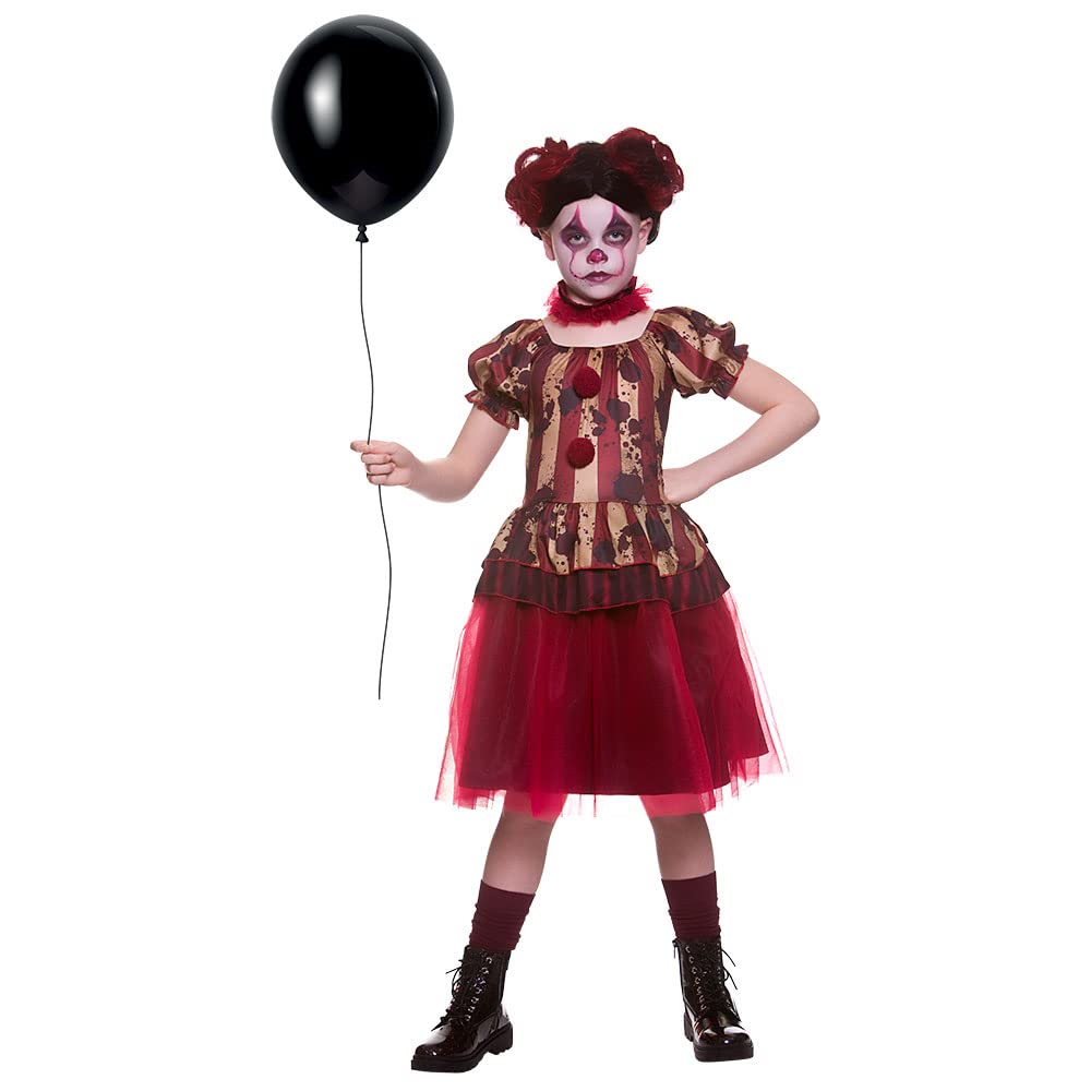 Girls Vintage Circus Clown Fancy Dress Costume