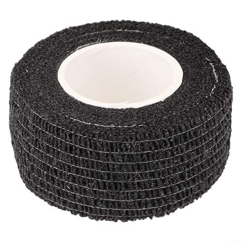 Jotekonoby Cinta deportiva antiampollas, agarre de baja adherencia para dedo de palo de golf, 2.5 cm x 4.5 m, protección de dedos, vendaje elástico, accesorios de golf, antideslizante (negro)
